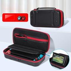 Portable EVA Storage Bag Protective Case Handbag with Holder Function for Nintendo Switch Console, Size: 26x12.5x7cm (Black Red)