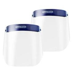2x Plastic Full Protective Face Shield Protect Eyes and Face