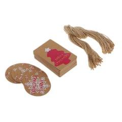 50pcs natural color Christmas Tree Ornaments Embellishments Decorative Tags