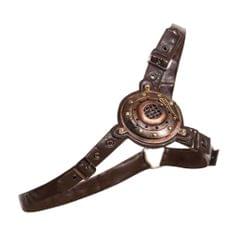 Steampunk Victorian Chest Harness Strap Belt Accessory with Led Light Brown