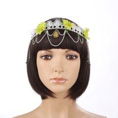Elegant Hair Accessory Headband Daisy Tassel Lace Bride Bead Elastic Jewelry