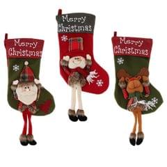 Christmas Stocking Socks Candy Gift Bag Christmas Tree Hanging Ornament