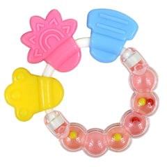 2 PCS Balcherlam Baby Rattle Silicone Teether Circular Ring Molar Device, Random Color Delivery