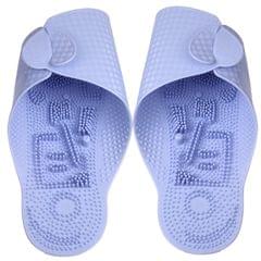 Pair of M Size Foldable Massage Slippers Shoes (Blue)