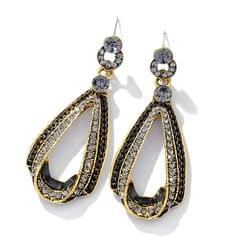 Water Drop Gems Geometry Cutout Stud Earrings Vintage Elegant Earrings