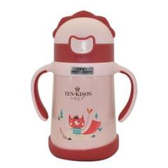 TEN-KISON Children Drinking Straw Thermos Cup With Stainless Steel Handle, Capacity:240ml