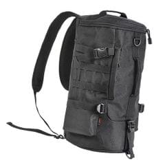 Round Multi-Pocket Fishing Tackle Backpack Reel Lure Storage Black for