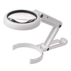 Folding 5X 10X Magnifier Illuminated Handheld Lens for Coins Stamps Book