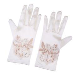Bridal Gloves Wedding Glove Satin Rhinestones Wedding Dress Accessories