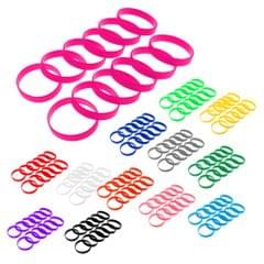 12 Pieces Blank Wristbands Bracelet Silicone Rubber Wrist Bands Rose Red