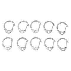 10 Pieces Keychain Carabiner D Type Snap Hook Clip Open Gate Buckle