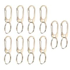 10 Pcs Spring Backpack Clasps Climbing Carabiners Keychain Camping Silver