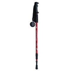 JUNGLELEOPARD 3-Section Straight Handle Aluminum Trekking Pole Multifunctional Walking Hand Crutches, Length: 66-135cm