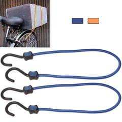 Pair of Plastic Hook Elastic Strap 50cm Motorcycle Bicycle Luggage Cord Rope