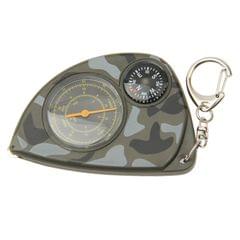 2-in-1 Portable Map Distance Measuring Measurer + Compass with Key Chain for Outdoor Camping Hiking