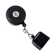 Retractable Stainless Steel Table Pocket Chalk Tip Holder Snooker Accessories (Black)