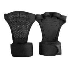 1 Pair Fitness Training Gloves Sports Wristband (Black)