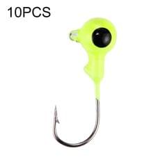 10 PCS Spherical Lead Head Fishing Hooks Fishing Barbed Hook with Hole