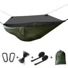 280X140CM Two Pull Button Nylon With Mosquito Net Double Parachute Cloth Hammock Outdoor Camping Hammock