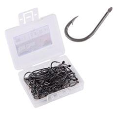 6# 80 PCS  Carbon Steel Fish Barbed Hook Fishing Hooks without Hole