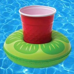 Inflatable Lemon Shaped Floating Drink Holder, Inflated Size: About 19 x 19cm