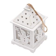 Christmas LED Wooden House Pendant LED Christmas Tree (White)
