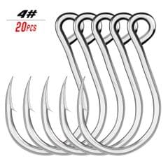 20 PCS Fishing Hook High Carbon Steel Barbed Hook Extra