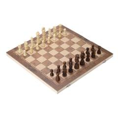 3 in 1 Wooden Folding Chess Board Set Checkers Backgammon
