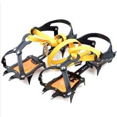 10Teeth Claws Crampon Winter Snow Spikes Ski Ice Shoe-Covers (Yellow)
