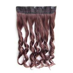 Long Curly Hairpiece with Five Clips One Piece Clip in Hair