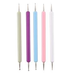 5Pcs/Set Nail Art Dotting Pen UV Gel Painting Acrylic Handle (Multicolor)