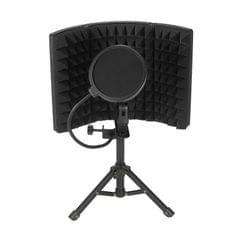 Microphone Isolation Screen with High-Density Absorbing (Black)