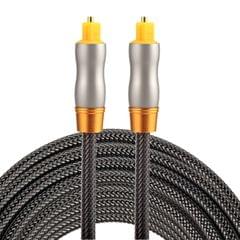 3m OD6.0mm Gold Plated Metal Head Woven Line Toslink Male to Male Digital Optical Audio Cable