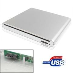 USB 2.0 External 12.7mm CD/DVD SATA Port Inhaled Drive Box,Silver