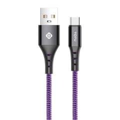 TOTUDESIGN BTA-024 Hard-edged Series 5A USB-C / Type-C Quick Charging Cable, Length : 1m (Purple)