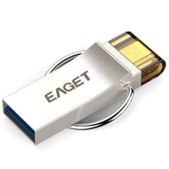 EAGET V90  Waterproof 2 in 1 Micro USB + USB 3.0 Flash Disk for Android Smartphones & PC Computer, with OTG Function