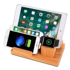 Bamboo 5V 1A/2.4A Multiple USB Ports Charging Station Dock Organizer with Indicator, For iPhone 6 Plus/6s Plus, 6/6s, Samsung, HTC, Nokia and Apple Watch All Models
