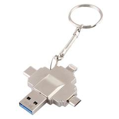 iDiskk U022 32GB 4 in 1 8 Pin + USB-C / Type-C + Micro USB + USB 3.0 Interface USB Flash Drive