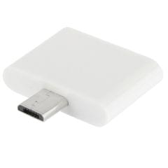 Micro USB Male to 30 Pin Female Adapter, For Samsung, HTC, Sony, Lenovo, Huawei, and other Smartphones (White)