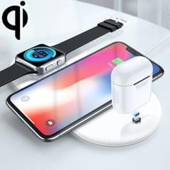 Qi Standard Quick Wireless Charger 10W, For iPhone, Galaxy, Xiaomi, Google, LG, Apple Watch, AirPods and other QI Standard Smart Phones (White)