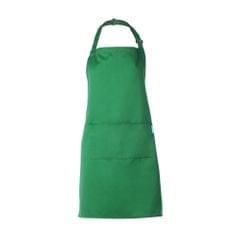 Adults Polyester Kitchen BBQ Restaurant Apron with Adjustable Neck Belt 2 Pockets for Cooking Baking Gardening for Men Women--Green