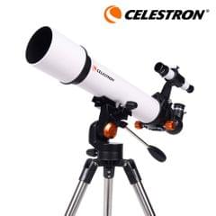 CELESTRON Astronomical Telescope SCTW-70 Built In Theodolite Multi-layer Coating HD Zoom Refractive Astronomical Telescope 70mm Caliber Clear Image Phone Take Photos 4mm Aspheric Eyepiece 2X Barlow Lens High Magnification Monocular Telescope,White