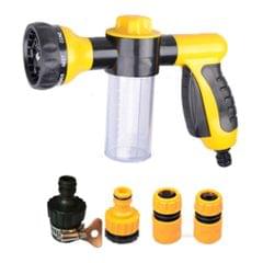 Multi-function 8 Patterns Foam Water Sprayer with 4 Water Pipe Joints for Car Cleaning Washing,1 set