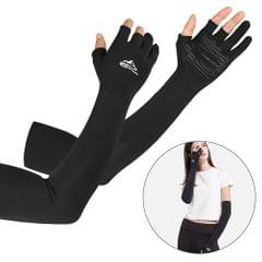 Cooling Arm Sleeves with Ergonomic Fingers Men Women UV Sun Protection Long Arms Sleeves Cover for Cycling Driving Running Golfing Football Basketball