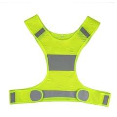 High Visibility Reflective Vest Unisex Outdoor Safety Vests Cycling Vest Men Working Night Running Sports Outdoor Clothes, Size:XL(Waist 37.8-43.3in(Yellow)