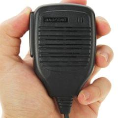 Clip-on Speaker Microphone for Walkie Talkies, 3.5mm + 2.5mm Earphone + Mic Plug(Black)