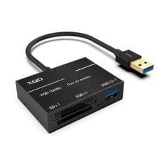 XQD/SD Card High Speed Card Reader USB3.0 HUB Compatible with USB3.0