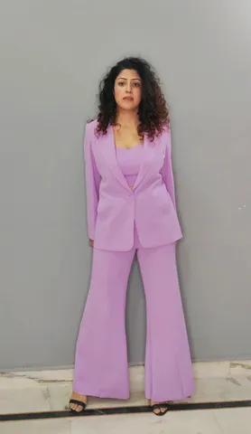 Solid Lavender 3 piece Suit