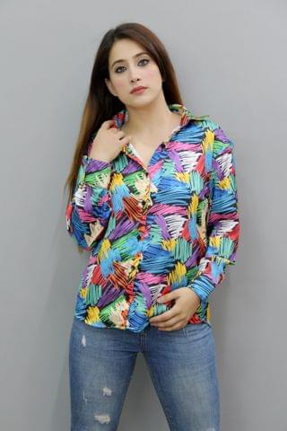 Multicolor Printed Casual Shirt