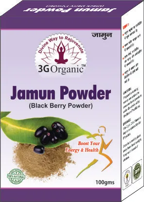 3G Organic Jamun-Black Berry Powder (3 X 100gm)